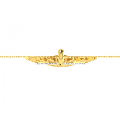 Om diamond pendant in Gold